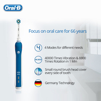 Oral-b Pro 4000 elektryczna ładowana szczoteczka do zębów ultradźwiękowa 3D inteligentna szczoteczka do wybielania zębów dla dorosłych usuwanie plam dysza oral-b 4